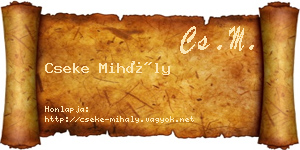 Cseke Mihály névjegykártya