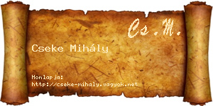 Cseke Mihály névjegykártya
