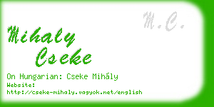 mihaly cseke business card