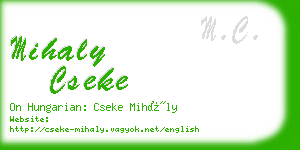 mihaly cseke business card
